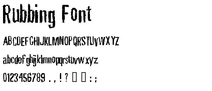 Rubbing Font font